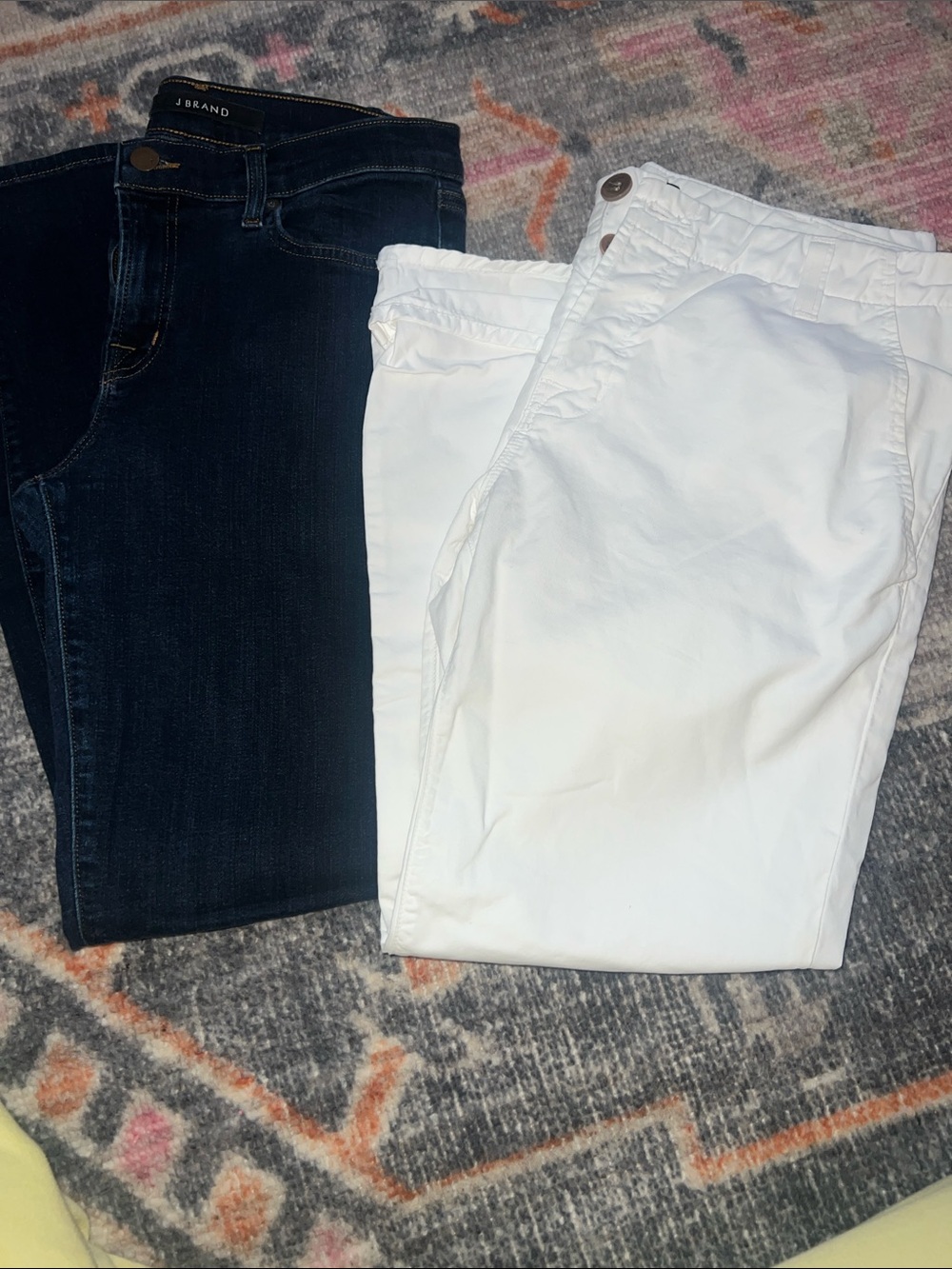 Bundle of 2- J Brand. Denim and white cotton pants size 29